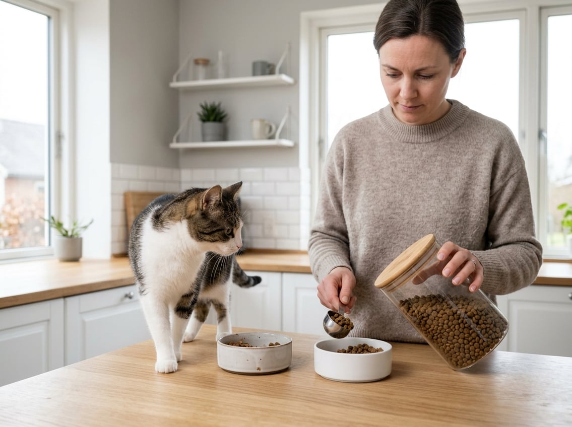 Når katten siger nej tak til foderet sådan mindsker du spildet